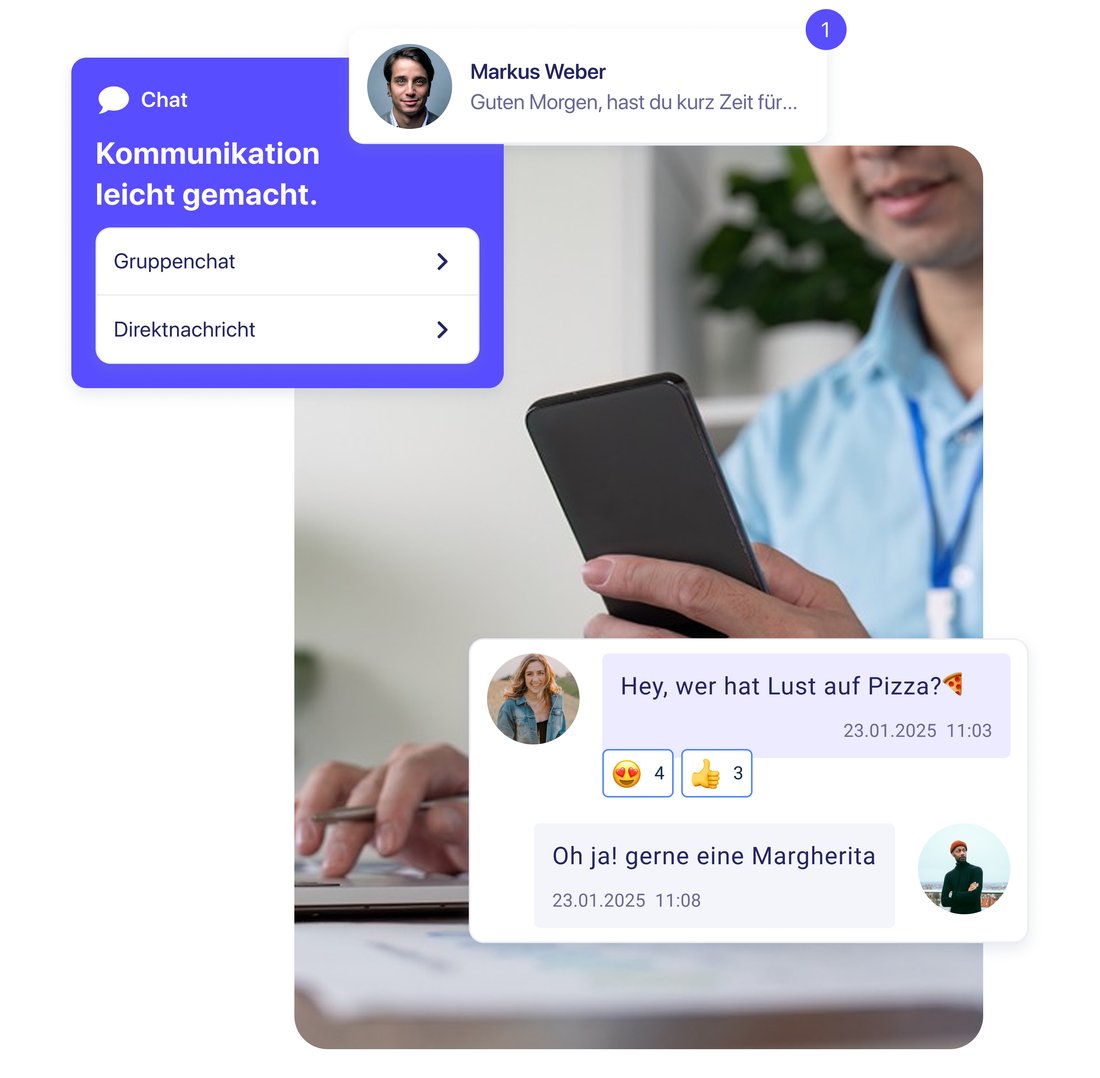 Chat, Screenshot in der App
