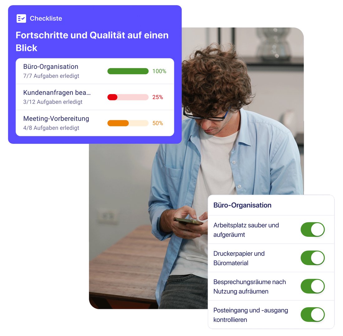 Checklisten, Screenshot in der App