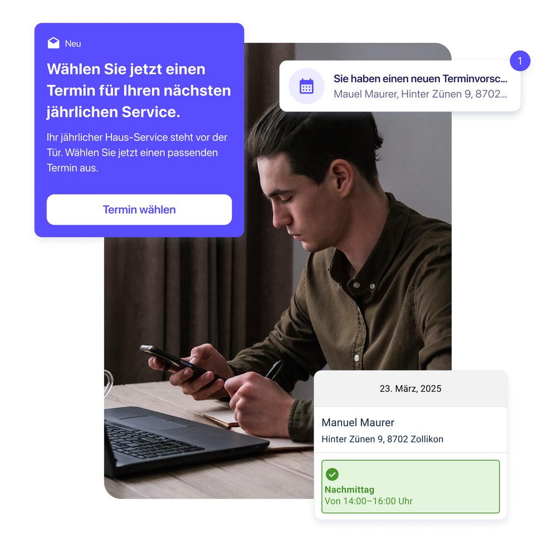 (Service)-Termine, Screenshot in der App