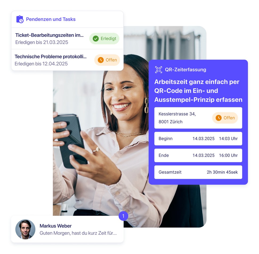 Telefonbuch, Screenshot in der App