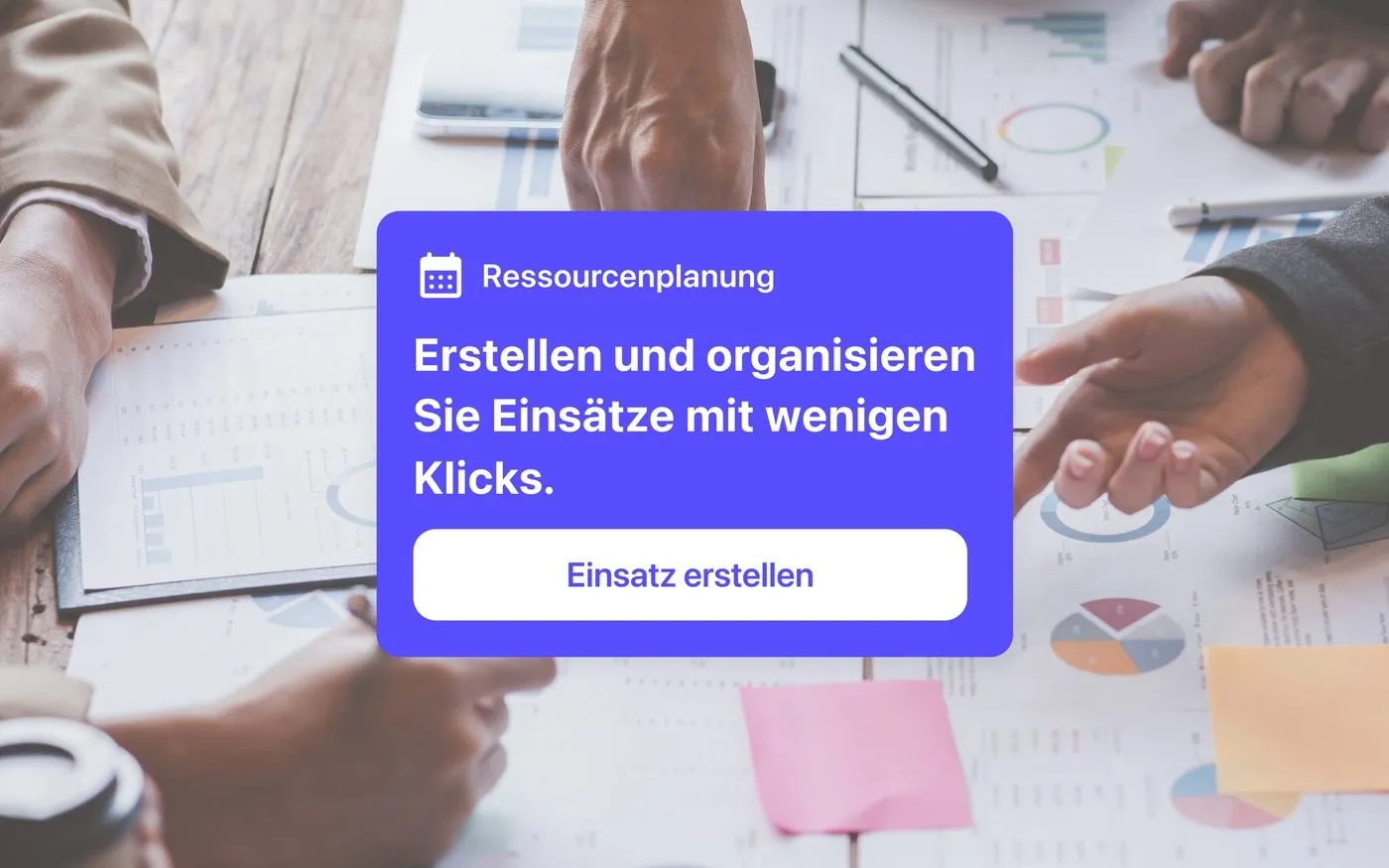Ressourcen- und Schichtplanung, Screenshot in der App